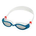 Aquasphere Kaiman Exo - Silver Titanium Mirrored Lens - Petrol/Transparent Swim Goggles