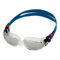 Aquasphere Kaiman - Silver Titanium Mirrored Lens - Clear/Petrol Swim Goggles