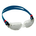 Aquasphere Kaiman - Silver Titanium Mirrored Lens - Clear/Petrol Swim Goggles