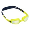 Aquasphere Ninja - Yellow Titanium Mirrored Lens - Bright-Yellow/Navy Swim Racing Goggles