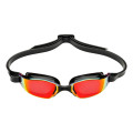Aquasphere Xceed - Red Titanium Mirrored Lens - Black Swim Racing Goggles