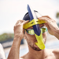 Aquasphere Focus Swim Training Snorkel - Blue/Yellow - Small Fit