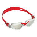 Aquasphere Kayenne - Silver Titanium Mirrored Lens - Grey/Red Swim Goggles