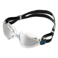 Aquasphere Kayenne Pro  Silver Titanium Mirrored Lens  Transparent/Grey Swim Tri Goggles
