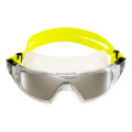 Aquasphere Vista Pro - Silver Titanium Mirrored Lens - Yellow Swim Mask