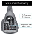 CADeN D17-1 Camera Backpack/Messenger Bag - Grey