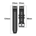 5by5 22mm Quick Fitting Silicone Strap for Garmin(Compatibility List Below) - Navy