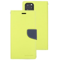 Goospery Fancy Diary Flip Cover for iPhone 11 Pro - Lime &amp; Navy