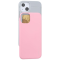 Goospery Sliding Card Cover for iPhone 13 (6.1 Inch) - Pink &amp; Grey