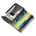 New-Bring Aluminium Minimalist Card Holder &amp; Money Clip RFID Blocking - Grey