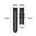 5by5 Replacement Silicone Strap For Garmin Instinct 2S - Black