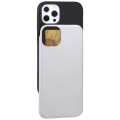 Goospery Sliding Card Cover for iPhone 13 Pro MAX (6.7 Inch) - Silver &amp; Black