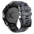 LOBO 22mm Silicone Watch Strap for Garmin - Grey Camo