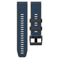 LOBO 26mm Dual-Tone Silicone Watch Strap for Garmin - Dark Blue &amp; Black