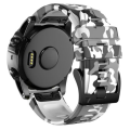 LOBO 22mm Silicone Watch Strap for Garmin - White Camo
