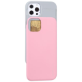Goospery Sliding Card Cover for iPhone 13 PRO (6.1 Inch) - Pink &amp; Grey