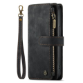 CaseMe Vegan Leather Wallet Cover for iPhone 14 Series (Black) - iPhone 14 Plus