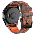 LOBO 22mm Silicone Watch Strap for Garmin - Orange Camo