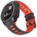 5by5 Two-Tone Silicone Strap Garmin Instinct - Red &amp; Black