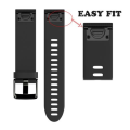 LOBO 20mm QuickChange Watch Strap For Garmin Fenix 5S/6S/7S etc(See List) - Black