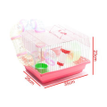 Hamster Cage With Tunnel (35cm x 28cm x 23cm) - Pink