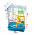 Multi-Level Hamster Cage With Tunnel (35cm X 26cm X 46cm) - Blue