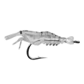 10 Piece Shrimp Lures with Hook Tranparent - 4cm