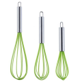 3 Piece Stainless Steel and Silicone Whisk Set