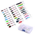 Rainbow Spinner Lures with Hard Case - 30 Piece
