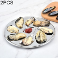 2x T4U Stainless Steel Oyster Plates