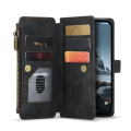CaseMe Vegan Leather Wallet Cover for iPhone 14 Series (Black)