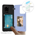 Goospery Card Holder Cover with Magnetic Door for Samsung Note 20 Ultra 6.9 - Lavender on Black