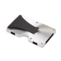 T4U Aluminium Minimalist Card Holder &amp; Money Clip RFID Blocking