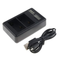 USB Dual Smart Charger for Cannon LP-E6 (With LCD)