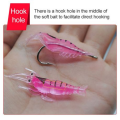 10 Piece Shrimp Lures with Hook Pink - 4cm
