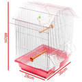 Pitched Roof Bird cage with Accessories 36x28x46cm