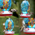 Hand Blown Glass Hummingbird Feeder (800ML)