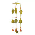 Christmas Tree Santa Windchime with Red Bells