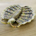 Solid Brass Butterfly Plate with Enamel Artwork