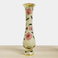 Brass Vase Enamelled Brass - Cream (11 inch)