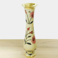 Brass Vase Enamelled Brass - Cream (11 inch)