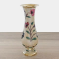 Brass Vase Enamelled Brass - Cream (8 inch)