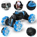 Gesture Controlled 360 Degree Rotating 2.4GHz Remote Control Stunt Car - Blue