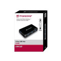 Transcend Hub3, USB 3.2 Gen 1 (3.1 Gen 1) Type-A, 5000 Mbit/s, Black, CE, FCC, BSMI, 5 - 12 V, Wi...