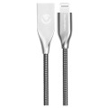 Volkano Iron Series Round Metallic Spring MFI Lightning Cable 1.2m - Silver