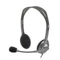 Logitech Headset H111 Analog Stereo Headset One Plug Noise cancelling mic full stereo sound Flexi...