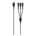Amplify Linked Series 3 in 1 Charger cable - Black
