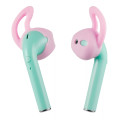 Bounce Buds Series True Wireless Earphones with Silicone Accessories - Green/Pink