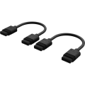 CORSAIR iCUE LINK Cable; 2x 100mm with Straight connectors; Black