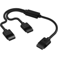 CORSAIR iCUE LINK Cable; 1x 600mm Y-Cable with Straight connectors; Black